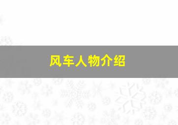 风车人物介绍