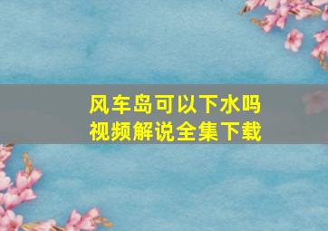 风车岛可以下水吗视频解说全集下载