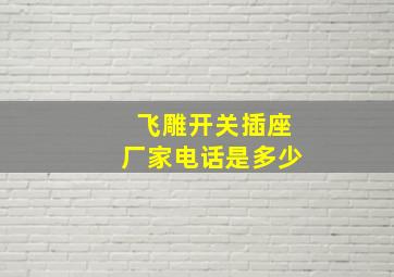 飞雕开关插座厂家电话是多少