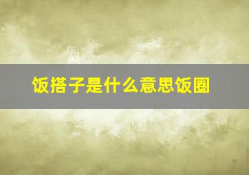 饭搭子是什么意思饭圈