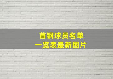 首钢球员名单一览表最新图片