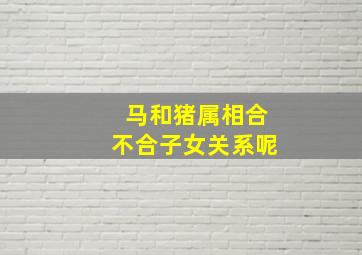 马和猪属相合不合子女关系呢