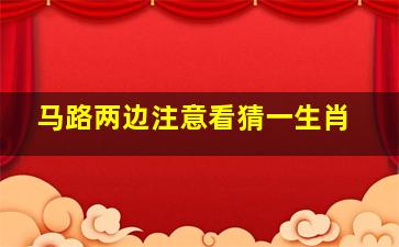 马路两边注意看猜一生肖