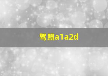 驾照a1a2d