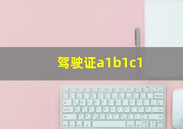 驾驶证a1b1c1