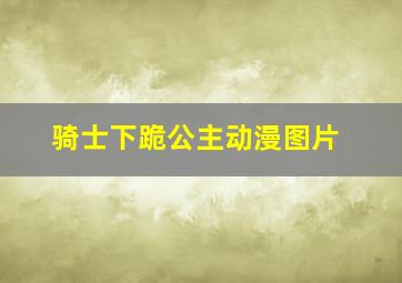 骑士下跪公主动漫图片