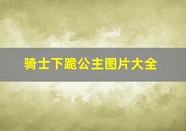 骑士下跪公主图片大全