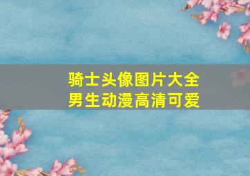 骑士头像图片大全男生动漫高清可爱