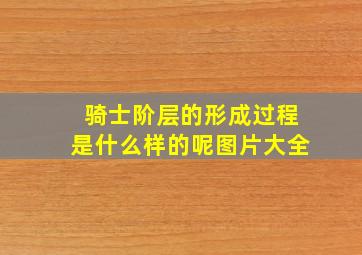 骑士阶层的形成过程是什么样的呢图片大全