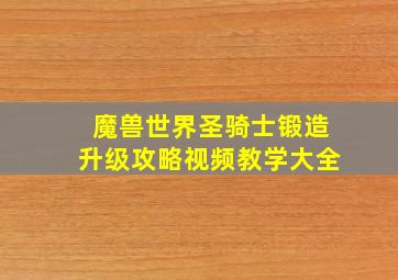 魔兽世界圣骑士锻造升级攻略视频教学大全