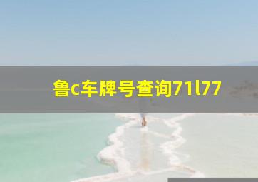 鲁c车牌号查询71l77