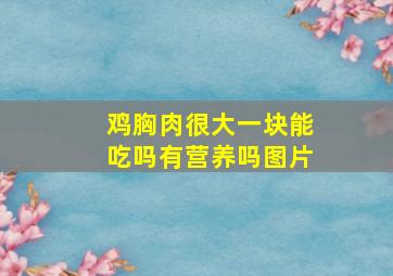 鸡胸肉很大一块能吃吗有营养吗图片