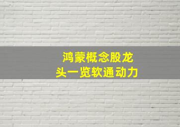 鸿蒙概念股龙头一览软通动力