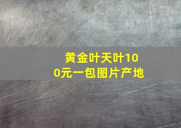 黄金叶天叶100元一包图片产地