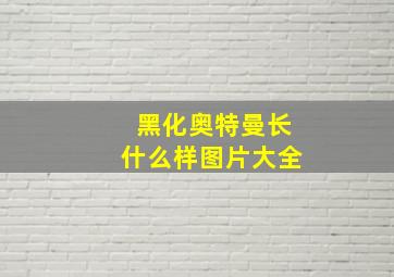 黑化奥特曼长什么样图片大全