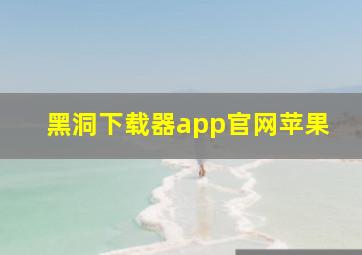 黑洞下载器app官网苹果