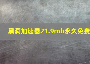 黑洞加速器21.9mb永久免费