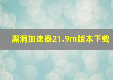 黑洞加速器21.9m版本下载