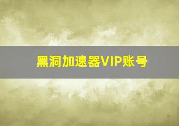 黑洞加速器VIP账号