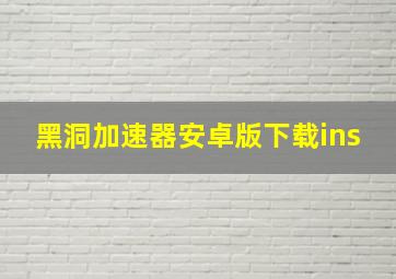 黑洞加速器安卓版下载ins