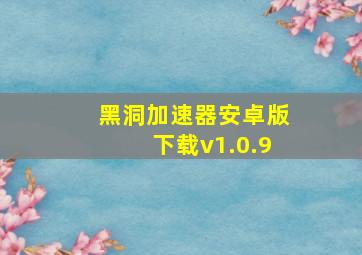 黑洞加速器安卓版下载v1.0.9