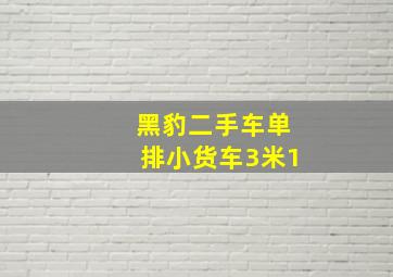 黑豹二手车单排小货车3米1