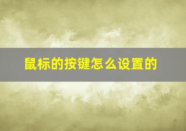 鼠标的按键怎么设置的