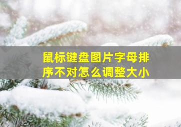 鼠标键盘图片字母排序不对怎么调整大小