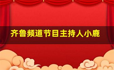 齐鲁频道节目主持人小鹿