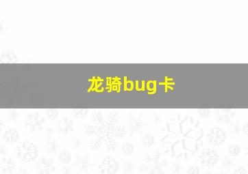 龙骑bug卡